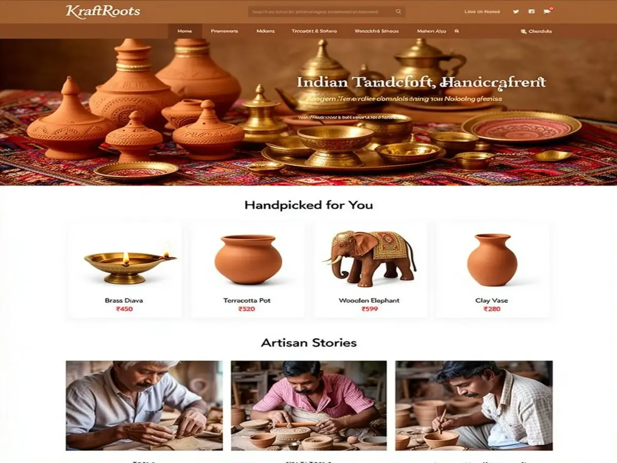 Handicraft marketplace dashboard on LABHA e-commerce platform