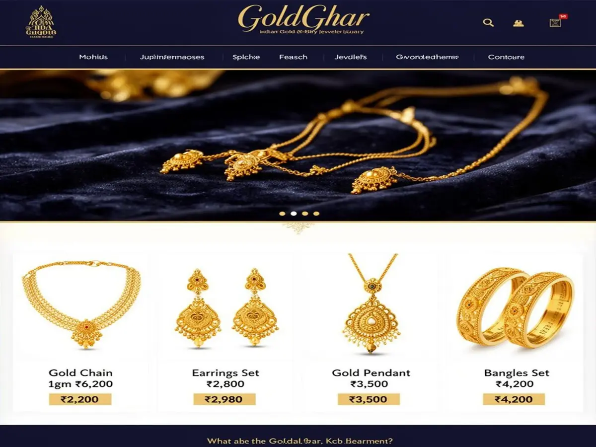 Jewelry shop online storefront with UPI payments integrated