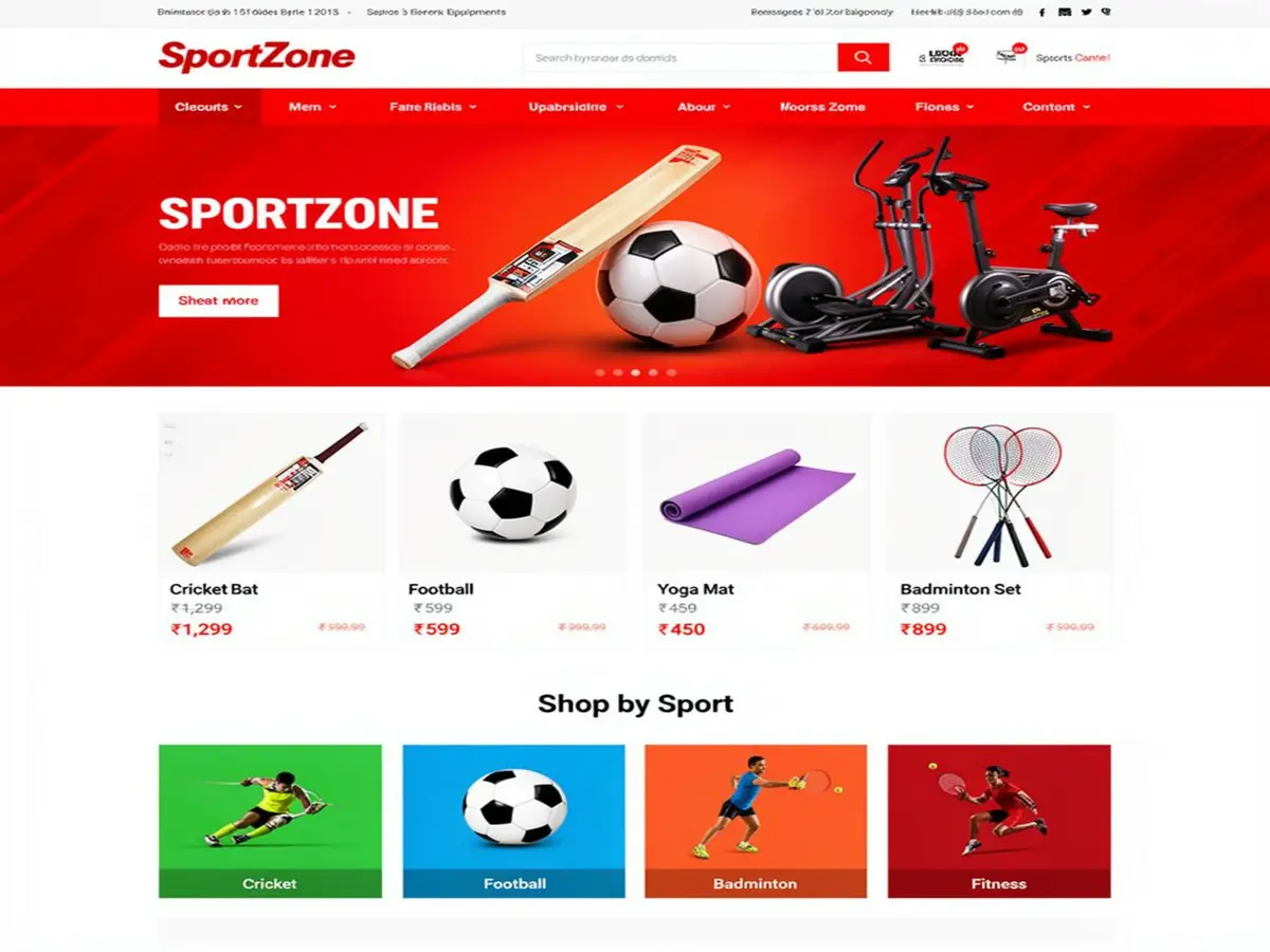 Sports gear online store catalog on WhatsApp commerce