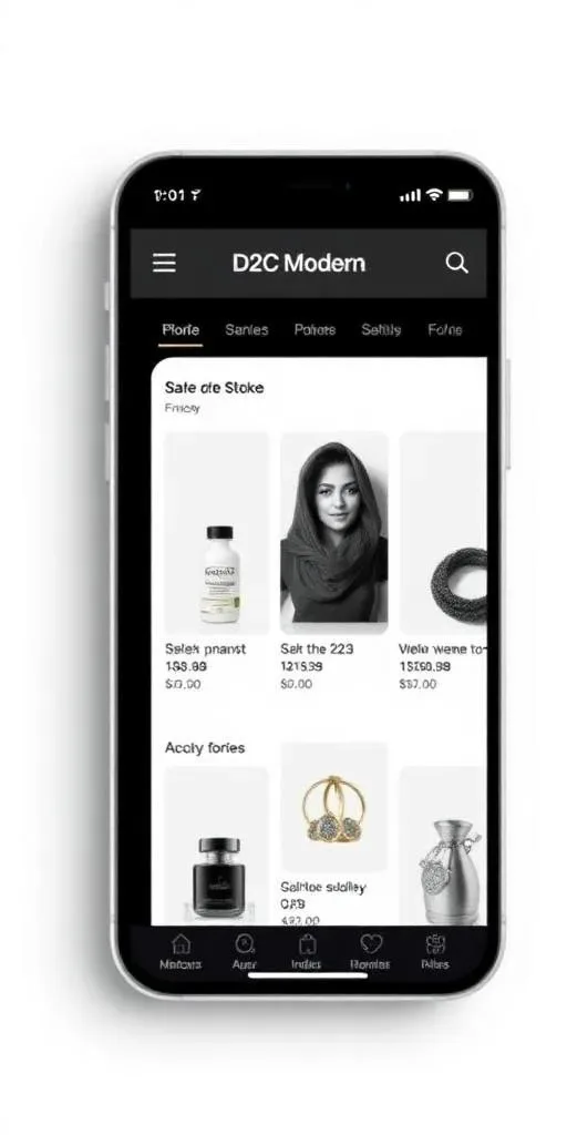 D2C Modern WhatsApp store template for d2c modern business